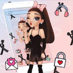 Cute Pink Fashion Girl Theme