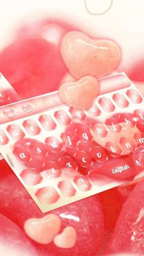 Sweet Pink Love Candy Keyboard screenshot 1