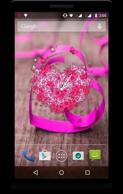 Heart Clock Live Wallpaper screenshot 1