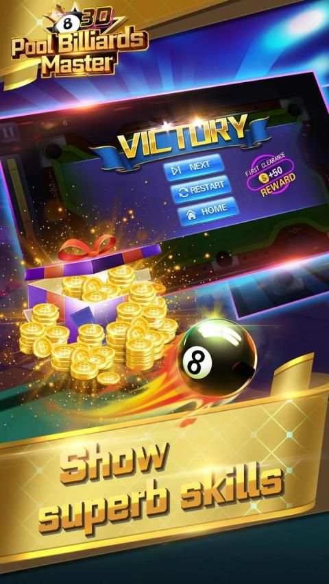3D Billiards Master स्क्रीनशॉट 2