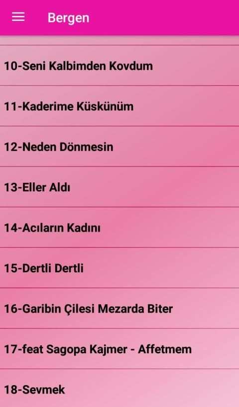Bergen Şarkıları (İnternetsiz 45 Şarkı) screenshot 4