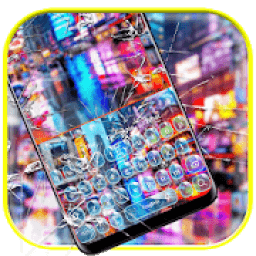 Colorful Broken Glass Keyboard Theme आइकन