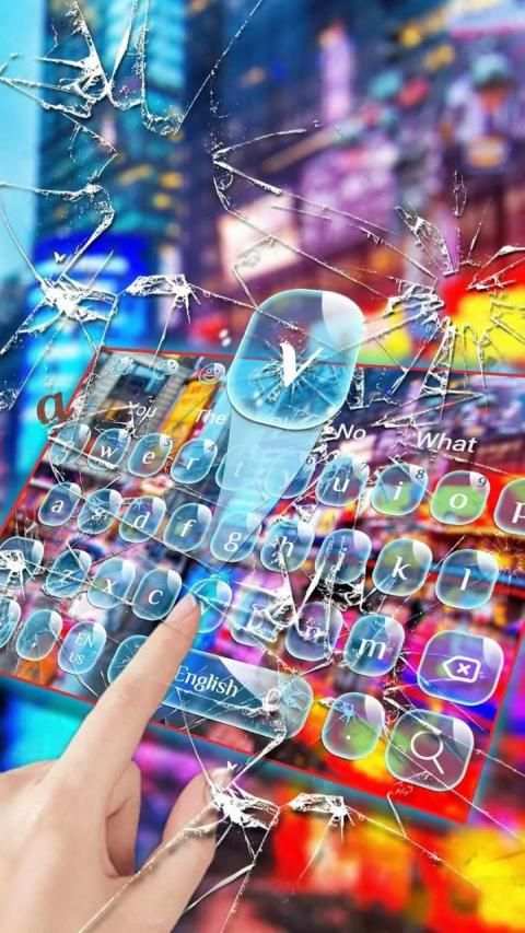 Colorful Broken Glass Keyboard Theme स्क्रीनशॉट 2