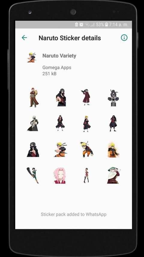 Naruto Stickers para Whatsapp screenshot 3