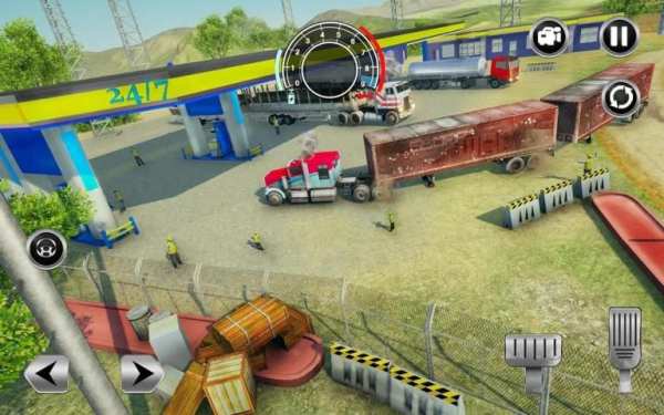 Road Train Truck Driving Sim: Long Trailer Cargo स्क्रीनशॉट 14