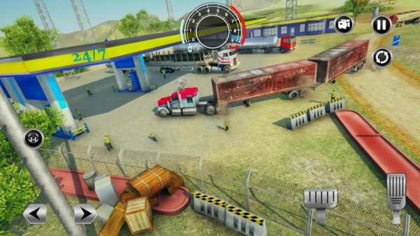 Road Train Truck Driving Sim: Long Trailer Cargo स्क्रीनशॉट 5