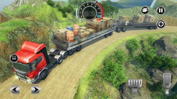 Road Train Truck Driving Sim: Long Trailer Cargo स्क्रीनशॉट 2
