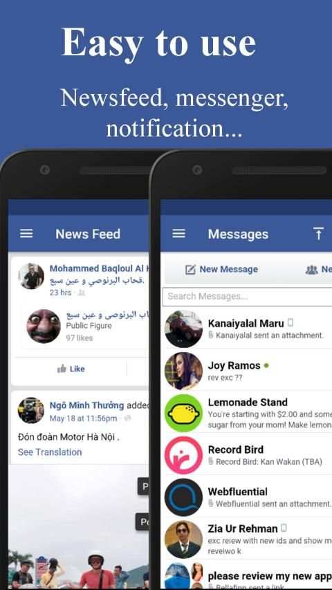 Mini Messenger for Facebook स्क्रीनशॉट 1