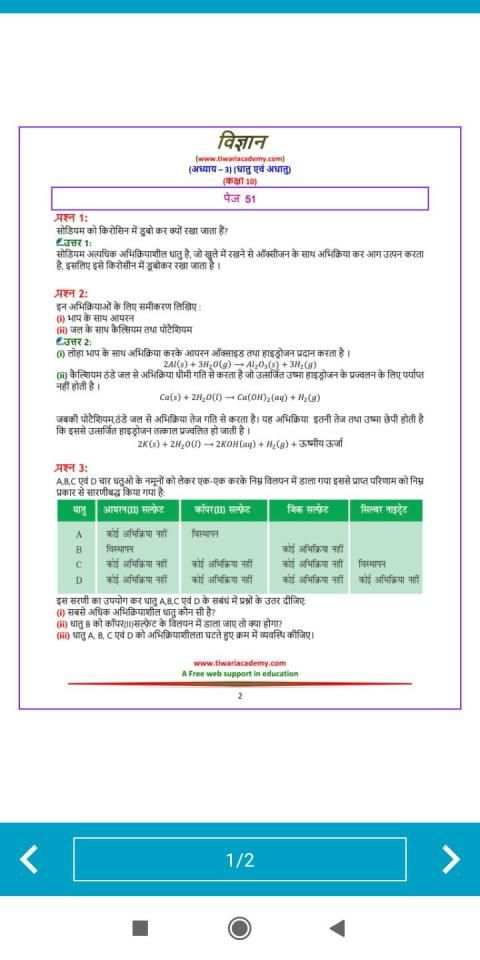 NCERT Solutions Class 10 Science in Hindi Offline screenshot 1