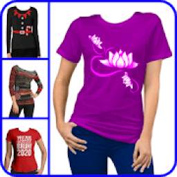 Women Designed T-Shirt Photo Editor