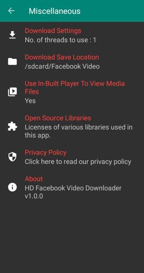 HD Facebook Video Downloader स्क्रीनशॉट 1