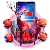 3D Fantasy Night Reindeer Launcher Theme