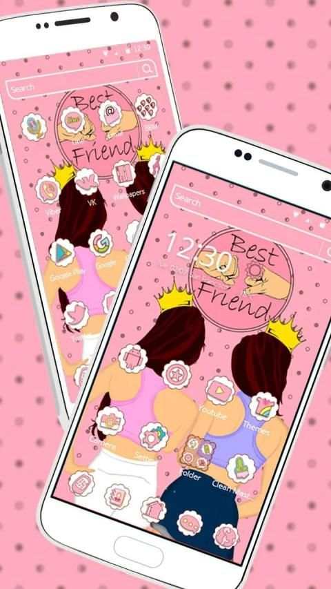 Tema teman terbaik yang lucu screenshot 2