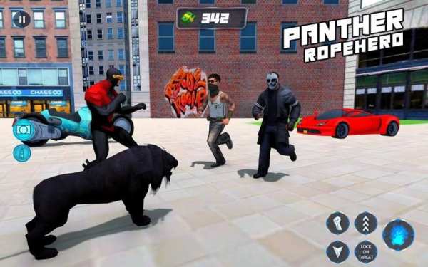 Multi Panther Rope Hero: Miami Crime City Battle स्क्रीनशॉट 10