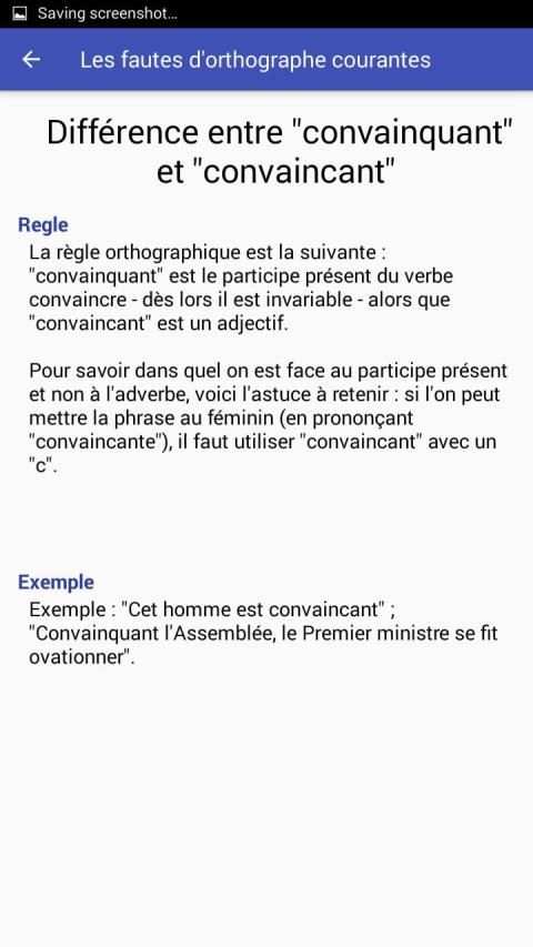Apprendre et améliorez votre orthographe screenshot 1