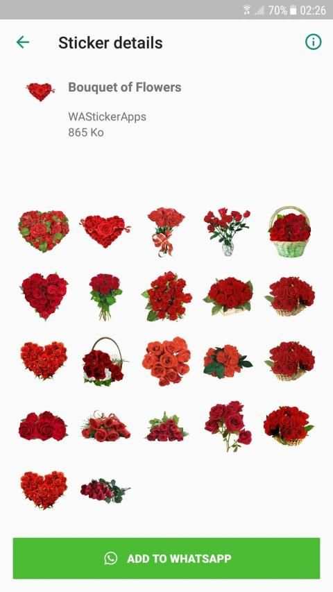 Roses Stickers For WhatsApp screenshot 1