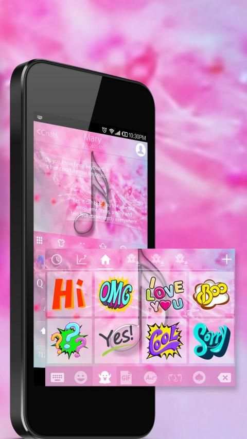Emoji Keyboard Pink Flower screenshot 2
