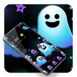 Cute Blue Cartoon Ghost Theme 1.1.2