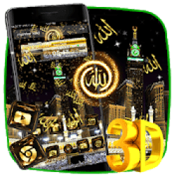 ikon Makka Madina 3D Glass Tech Theme