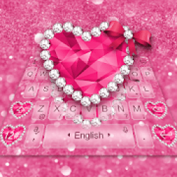 ikon Glitter Pink Keyboard Theme