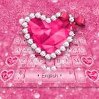 Glitter Pink Keyboard Theme on 9Apps