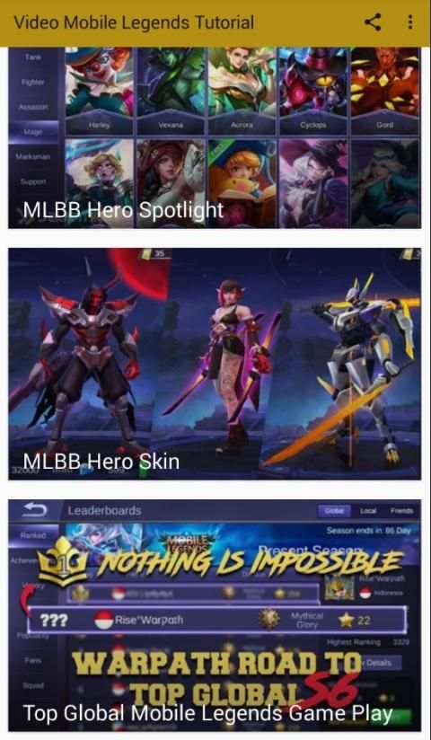 Video Tutorial Mobile Legends screenshot 7