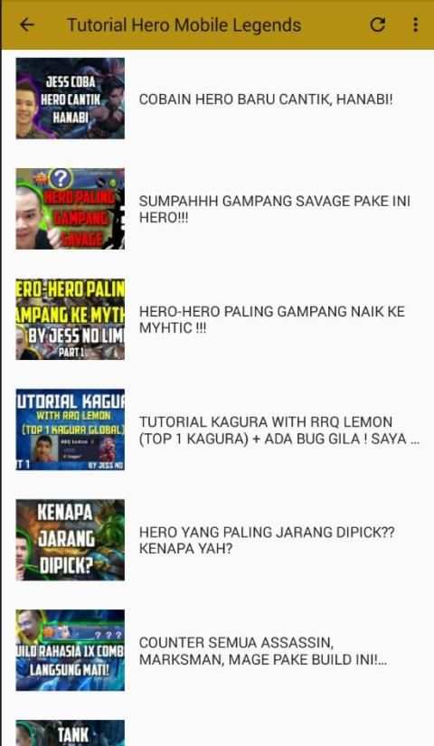 Video Tutorial Mobile Legends screenshot 5