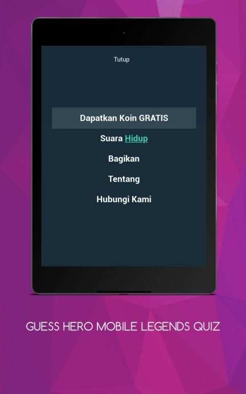 Kuis Hero Mobile Legends screenshot 1