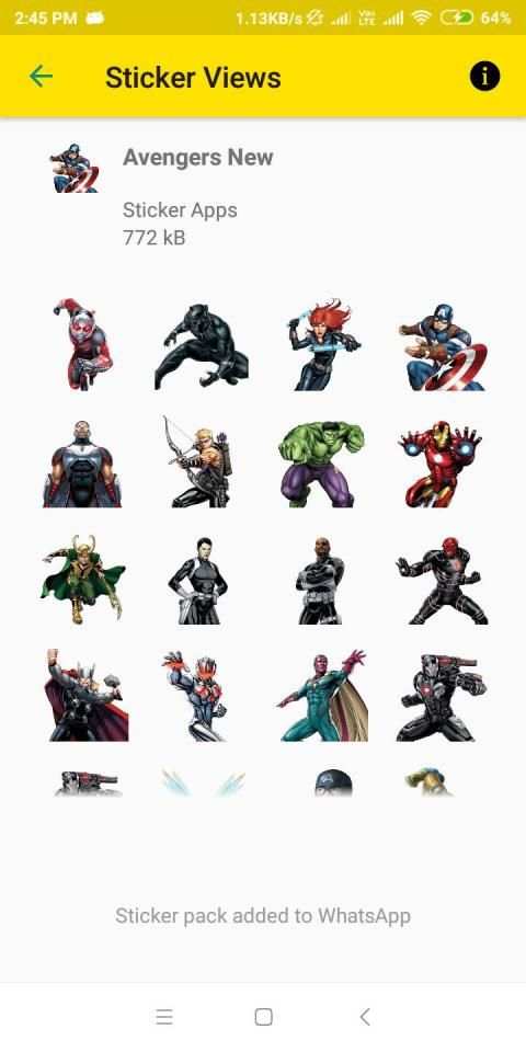Avengers WA Stickers screenshot 4