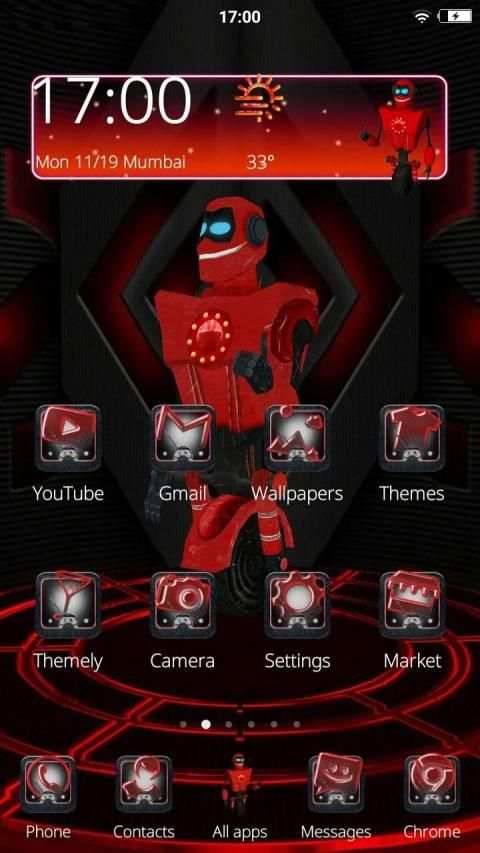 3D AI Robotics Launcher Theme screenshot 2