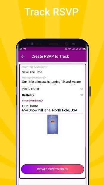 Invitation Maker, Invitation Designer, Track RSVP स्क्रीनशॉट 13