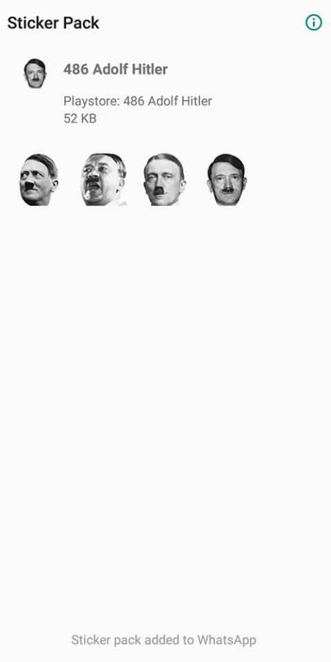 WAStickerApps 486 Adolf Hitler स्क्रीनशॉट 1