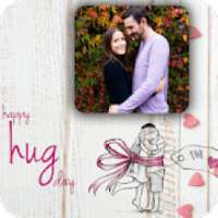 Happy Hug Day Photo Frame 2019 Valentine's Special