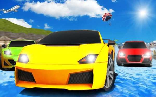 Water Slide Car Racing Stunts 2019 स्क्रीनशॉट 3