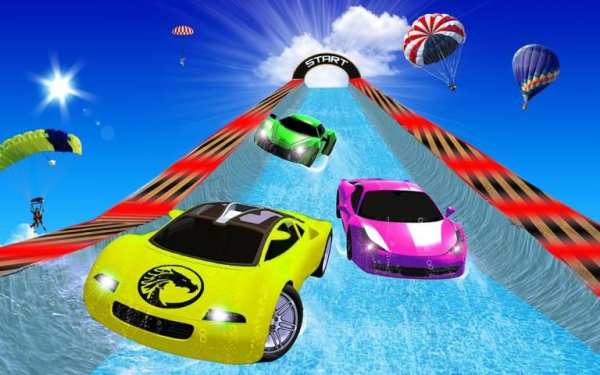 Water Slide Car Racing Stunts 2019 screenshot 6