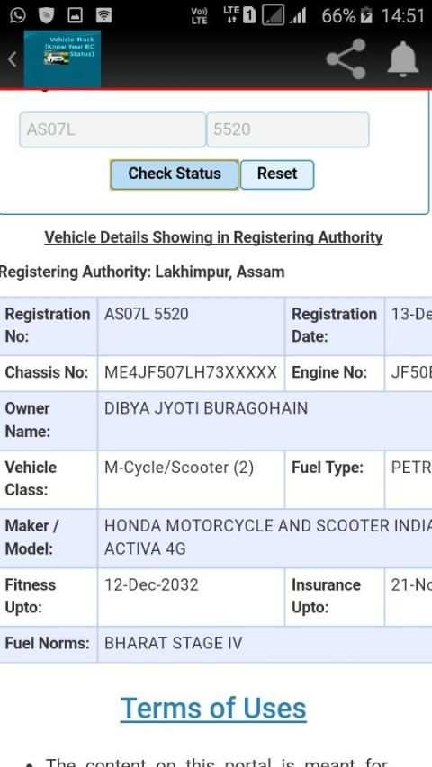 Mparivahan (Know Your RC Details) screenshot 4