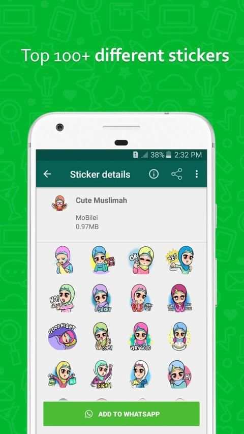 Islamic Cartoon Stickers for WAStickerApps screenshot 2
