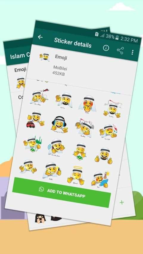 Islamic Cartoon Stickers for WAStickerApps स्क्रीनशॉट 5