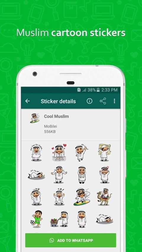 Islamic Cartoon Stickers for WAStickerApps स्क्रीनशॉट 4