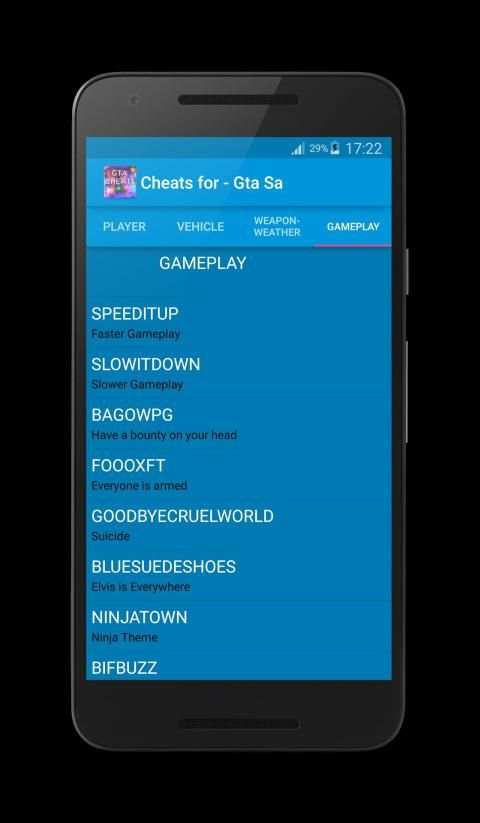 Cheat for Gta San Andreas Plus स्क्रीनशॉट 9