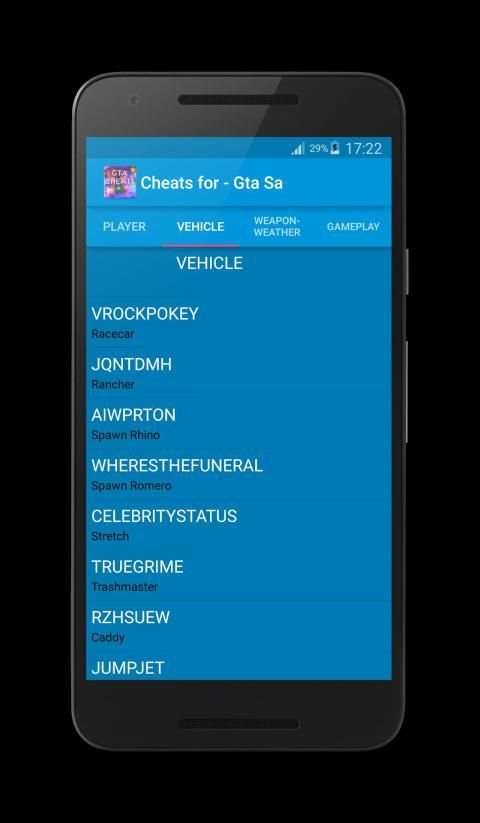 Cheat for Gta San Andreas Plus स्क्रीनशॉट 10