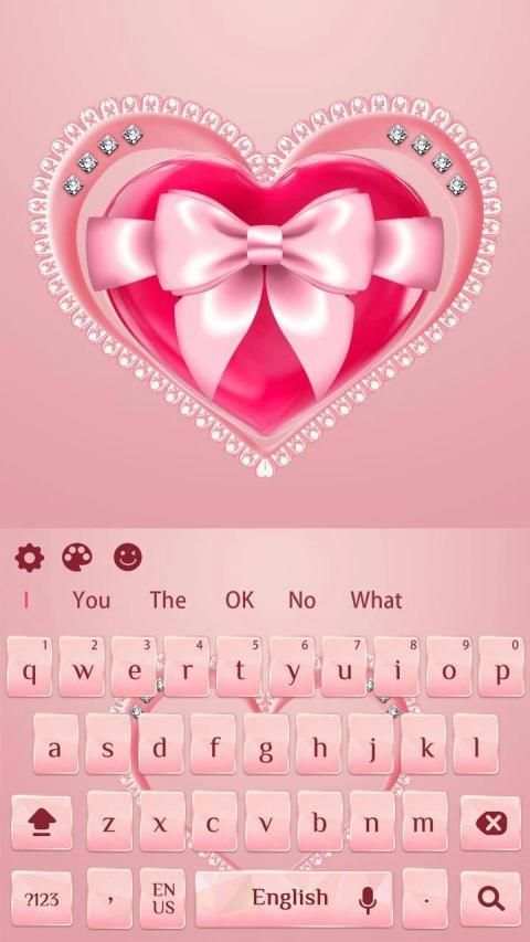 Pink Love keyboard screenshot 1
