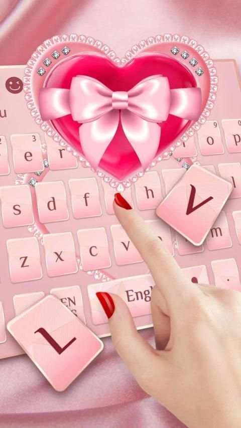 Pink Love keyboard स्क्रीनशॉट 3