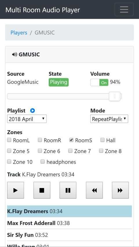 Multi Room Audio Player Remote स्क्रीनशॉट 4