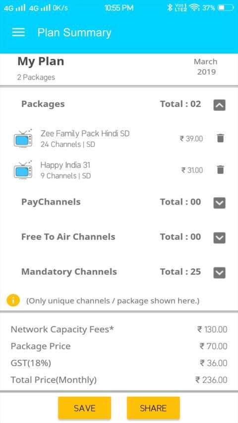 All TV Channel Price screenshot 2