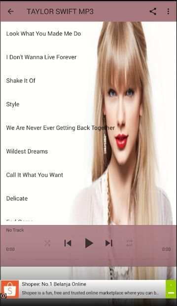 Taylor Swift Mp3 screenshot 2