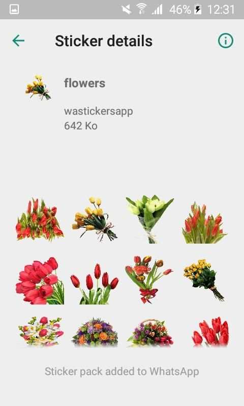 WAStickerApps - Flowers stickers screenshot 1