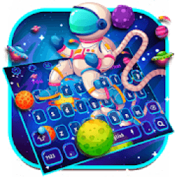 Cartoon Space Galaxy Keyboard Theme आइकन