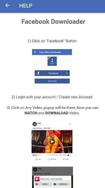 Easy Facebook Video Downloader screenshot 1
