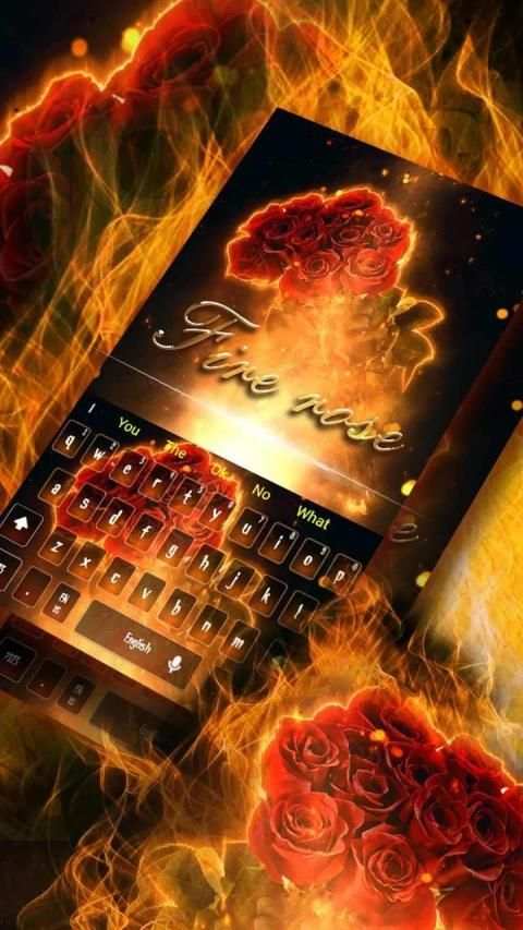 Fire Rose Keyboard स्क्रीनशॉट 2